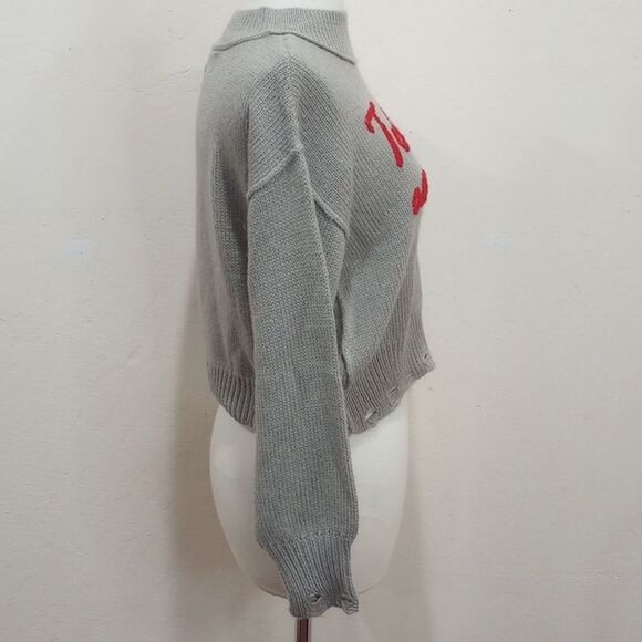 Wildfox Toasty And Tipsy Cropped Sweater - XS - Picture 9 of 11